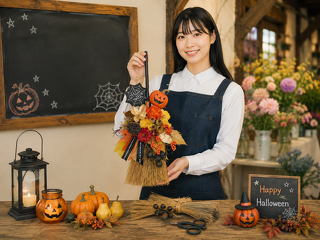 秋の花でつくるフラワーデザイン体験