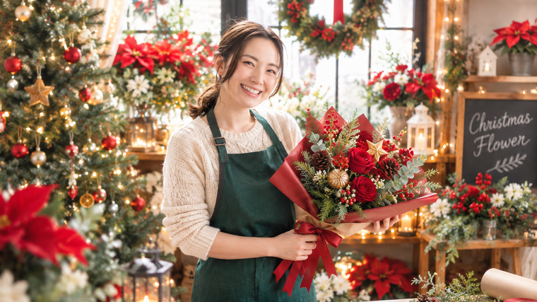 冬の花でつくるフラワーデザイン体験