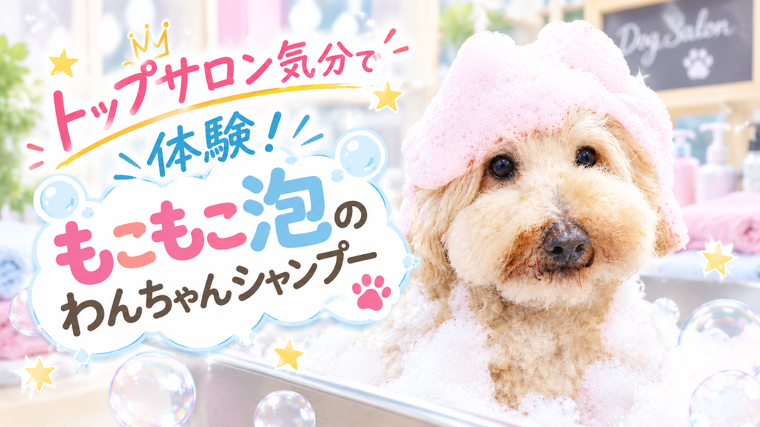 あなたはトップトリマー気分♥もこもこ泡のわんちゃんシャンプー